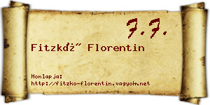 Fitzkó Florentin névjegykártya
